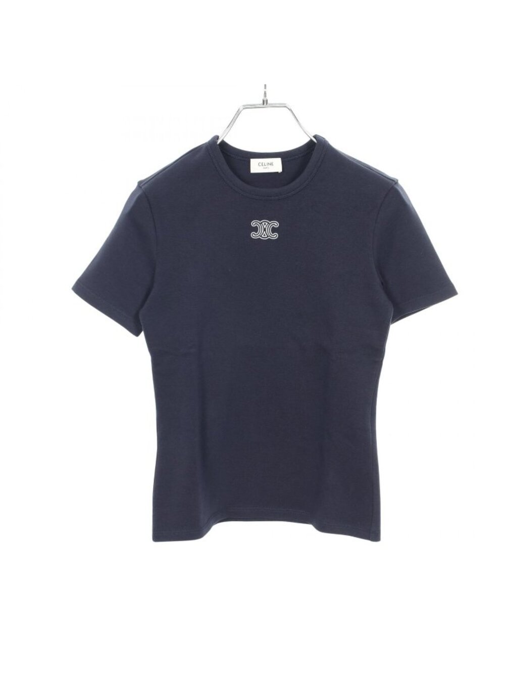 Celine Short Sleeve T-Shirt Triomphe Embroidery Cotton